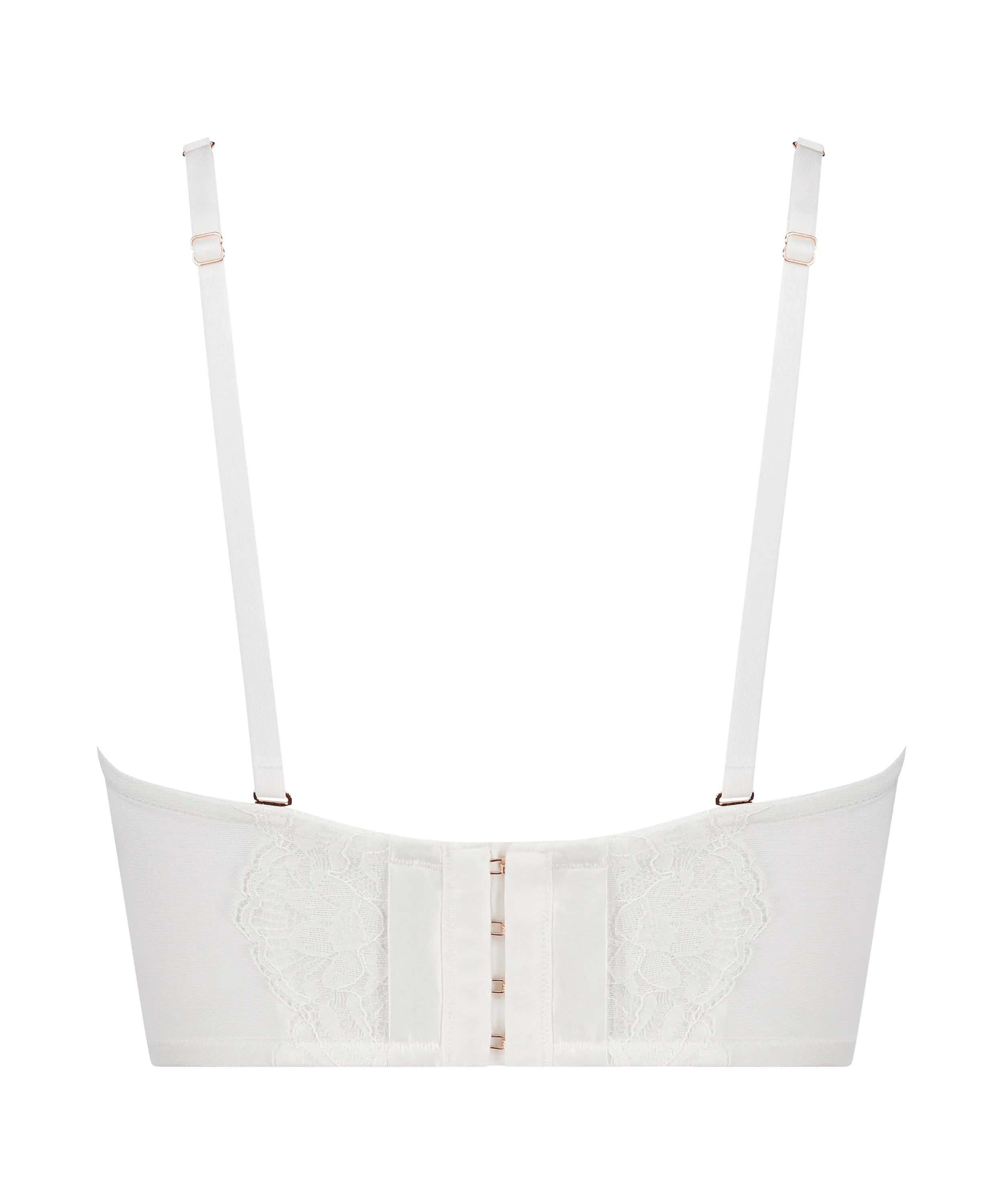 Sujetador longline con aros sin tirantes Jamie - Blanco